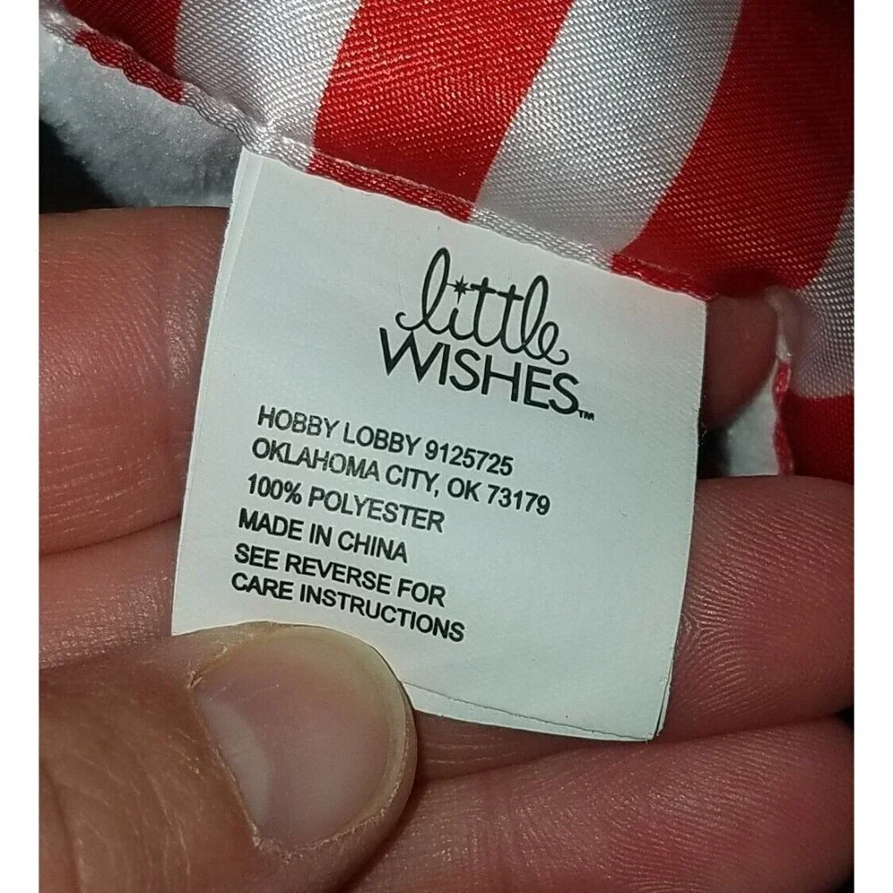 Little Wishes Hobby Lobby Lovey Red White Square Stripes Minky Dot Fleece Satin